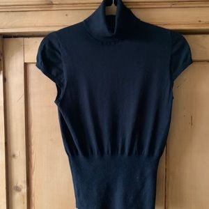 Black cap sleeve turtleneck size medium